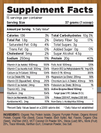 Nutritional Shake Canister (Vegan - Chocolate)